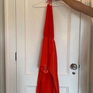 Orange/Red high low dress - Karina Grimaldi
